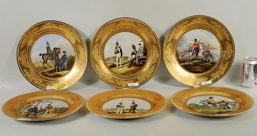 Six Russian Porcelain Plates