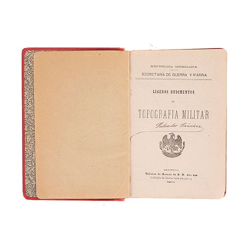 Manual del Oficial Reservista. Infantería. México: Talleres de Ramón de S. N. Araluce, 1901. 9 láminas e ilustraciones intercaladas.