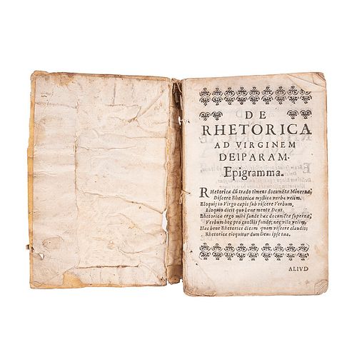 Gonzalez, Thomas. De Rhetorica ad Virginem Deiparam / Summa Totius Rhetoricae / Explicacion de las Syllabas... México, 1652-1653.