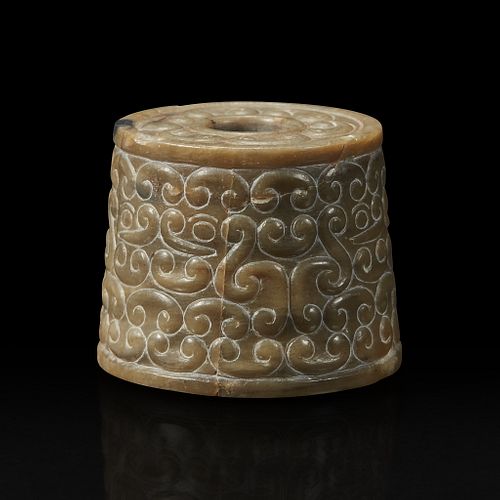 A Chinese Warring States style jade bead 战国风格玉勒