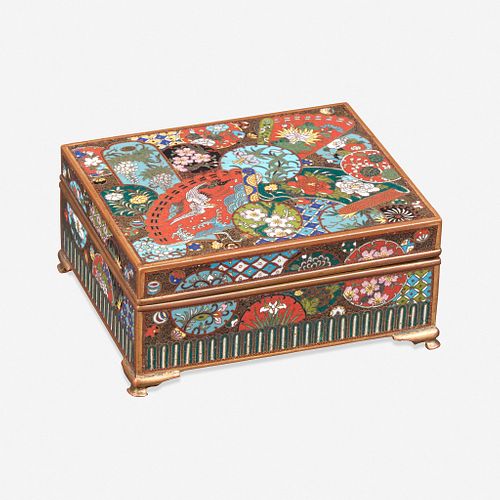 A fine Japanese Cloisonné box 日本珐琅盒子 Late 19th century 十九世纪晚期