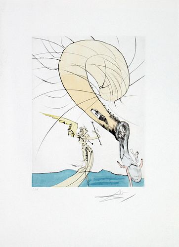 Salvador Dali - Freud with a Snail's Head