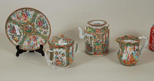 Rose Medallion Chinese Porcelain Tea Set