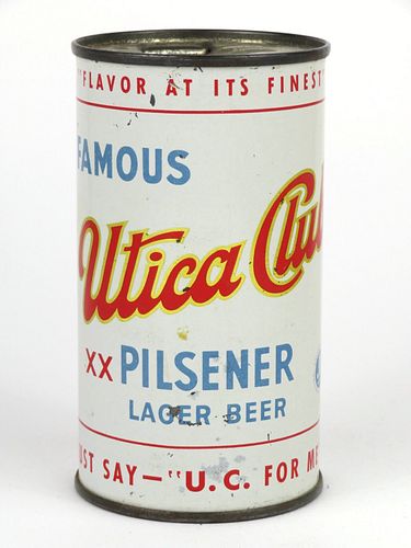 1947 Utica Club Pilsener Lager Beer 12oz Flat Top Can 142-21
