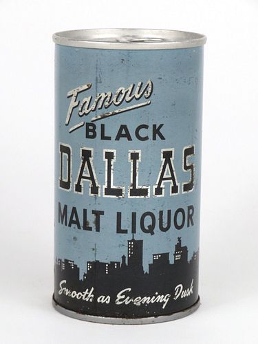 1969 Black Dallas Malt Liquor 12oz Tab Top Can T40-32
