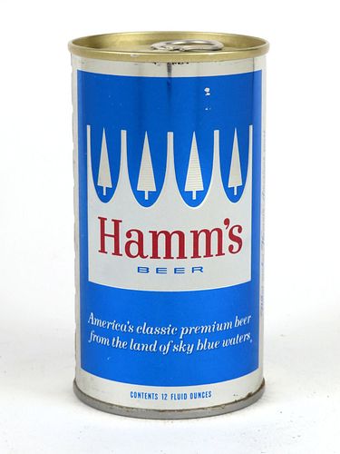 1968 Hamm's Beer  12oz Tab Top Can T72-40