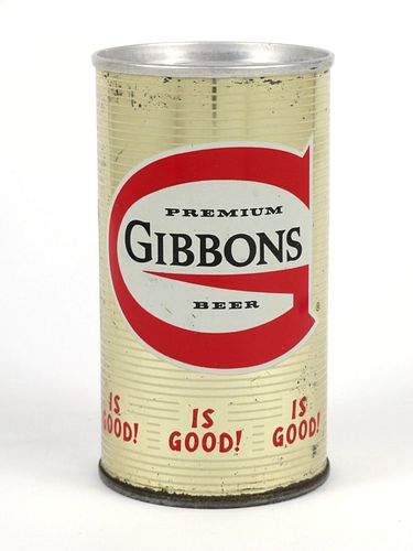 1964 Gibbons Premium Beer 12oz Tab Top Can T68-16.2
