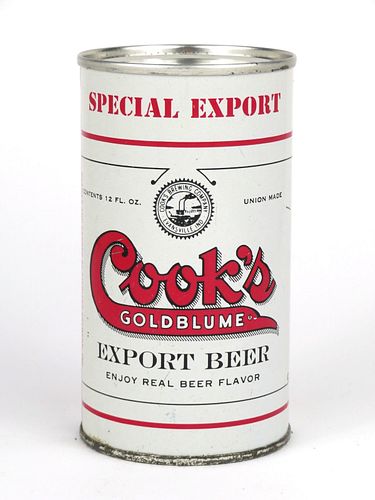 1964 Cook's Goldblume Export Beer 12oz Flat Top Can 51-11v