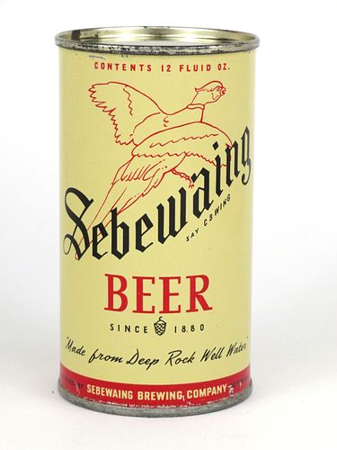 1953 Sebewaing Beer 12oz Flat Top Can 132-09.1