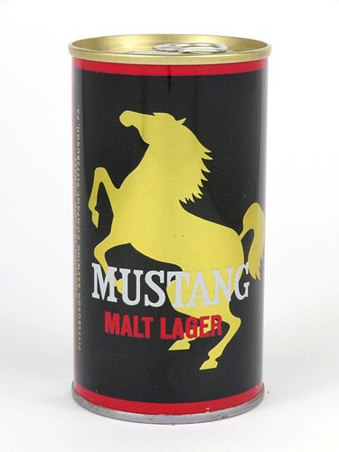 1969 Mustang Malt Lager 12oz Tab Top Can T95-27