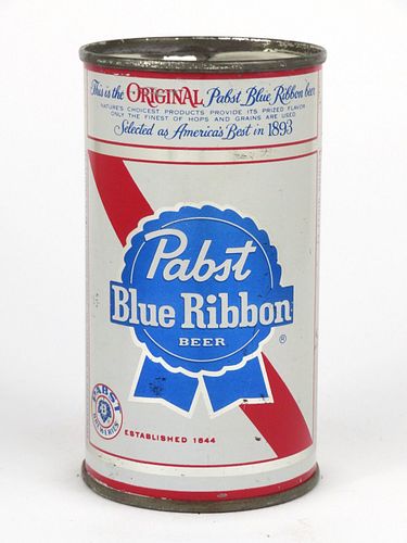1962 Pabst Blue Ribbon Beer (Newark) 12oz Flat Top Can 110-30