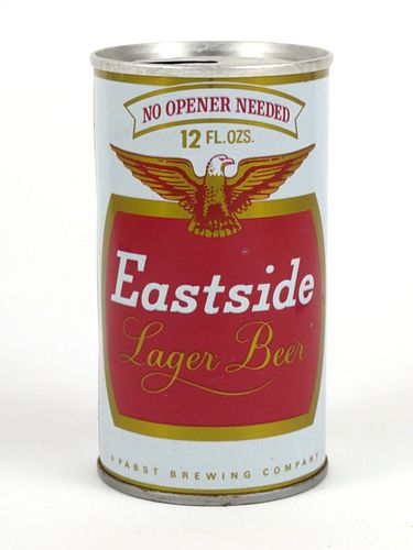 1968 Eastside Lager Beer 12oz Tab Top Can T60-40v