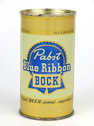 1954 Pabst Blue Ribbon Bock Beer 12oz Flat Top Can 112-07