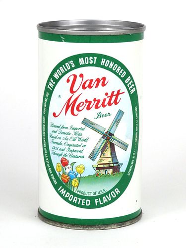 1963 Van Merritt Beer 12oz Flat Top Can 143-22