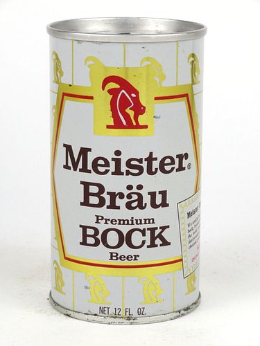 1968 Meister Brau Bock Beer 12oz Tab Top Can T92-26