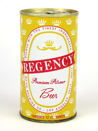1968 Regency Premium Pilsner Beer 12oz Tab Top Can T114-20