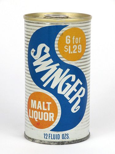 1970 Swinger Malt Liquor 12oz Tab Top Can T129-28