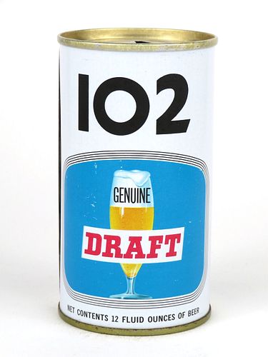 1969 102 Genuine Draft Beer 12oz Tab Top Can T104-25