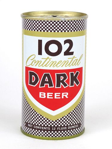 1968 102 Continental Dark Beer 12oz Tab Top Can T104-22