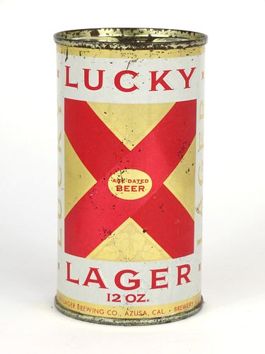 1960 Lucky Lager Beer 12oz Flat Top Can 92-30