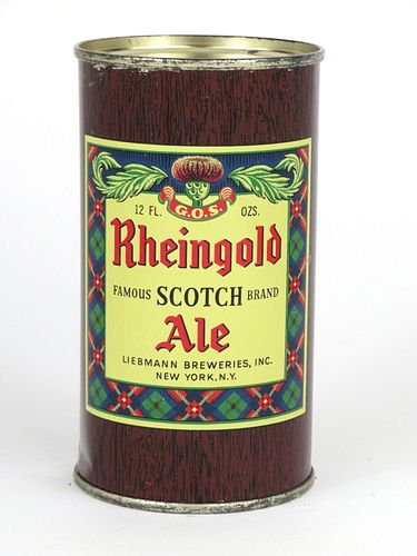 1950 Rheingold Scotch Ale 12oz Flat Top Can 123-26