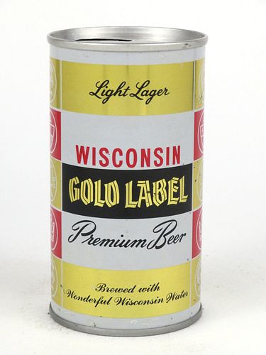 1968 Wisconsin Gold Label Beer (metallic) 12oz Tab Top Can T135-19