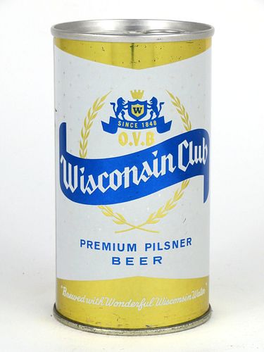 1967 Wisconsin Club Beer 12oz Tab Top Can T135-14