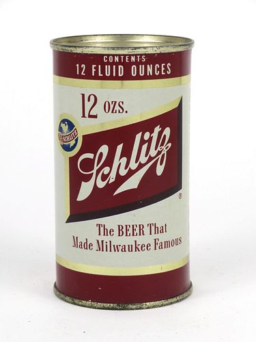 1954 Schlitz Beer (Brooklyn) 12oz Flat Top Can 129-06v