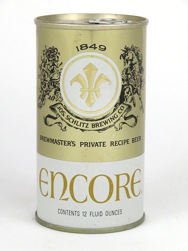 1969 Encore Beer 12oz Tab Top Can T61-37