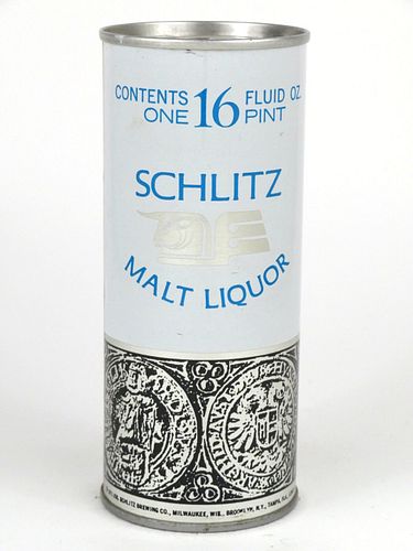 1971 Schlitz Malt Liquor 16oz  One Pint Tab Top Can T166-20.1
