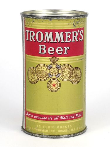 1947 Trommer's Beer 12oz Flat Top Can 139-29