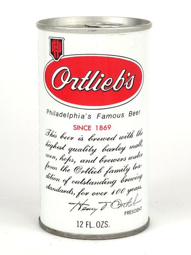 1969 Ortlieb's Beer 12oz Tab Top Can T104-34.2