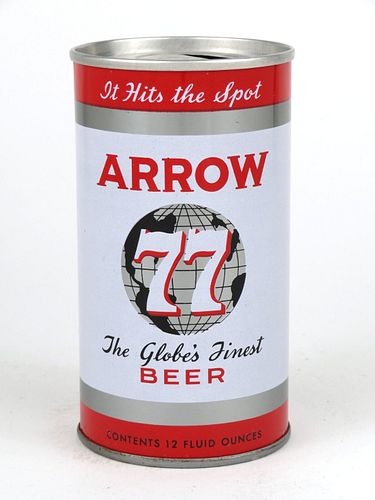 1967 Arrow 77 Beer 12oz Tab Top Can T35-29