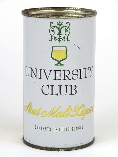 1961 University Club Stout Malt Liquor 12oz Flat Top Can 142-16