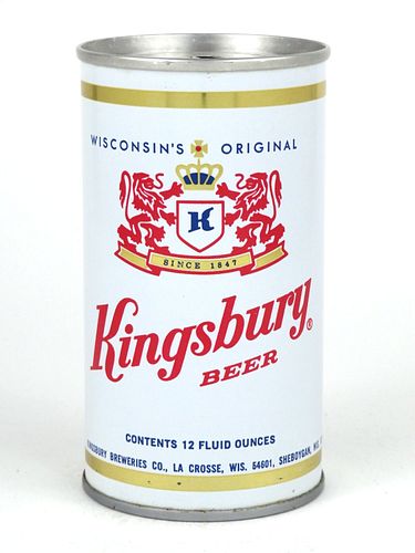 1974 Kingsbury Beer 12oz Tab Top Can T85-08