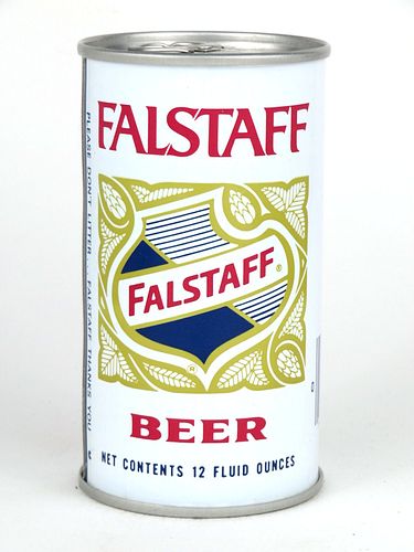 1975 Falstaff Beer (test) Cranston 12oz Tab Top Can T63-07v