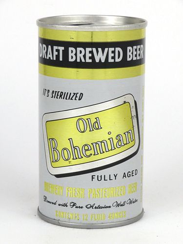 1966 Old Bohemian Draft Beer 12oz Tab Top Can T99-23