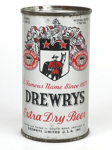 1948 Drewrys Extra Dry Beer 12oz Flat Top Can 55-36