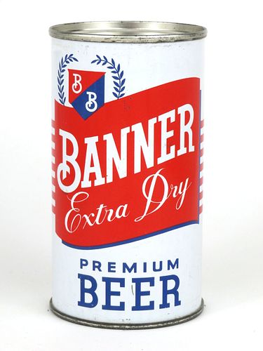 1961 Banner Extra Dry Beer 12oz Flat Top Can 34-26