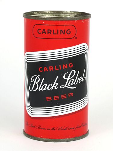 1958 Black Label Beer (Cleveland) 12oz Flat Top Can 38-16.1