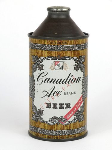 1952 Canadian Ace Brand Beer 12oz Cone Top Can 156-13V