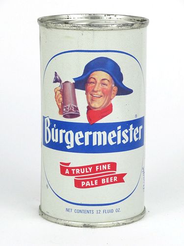 1956 Burgermeister Pale Beer 12oz Flat Top Can 46-37