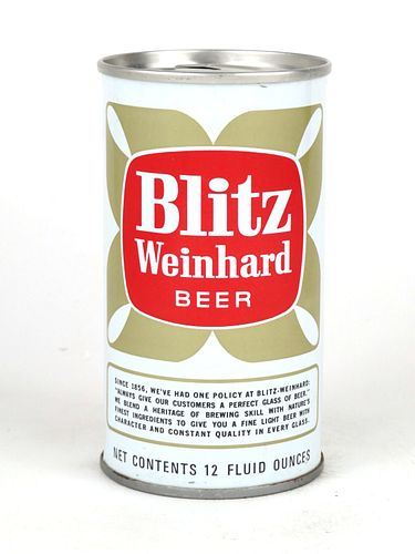 1970 Blitz Weinhard Beer 12oz Tab Top Can T43-32.2