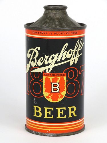 1937 Berghoff 1887 Beer 12oz Cone Top Can 151-21