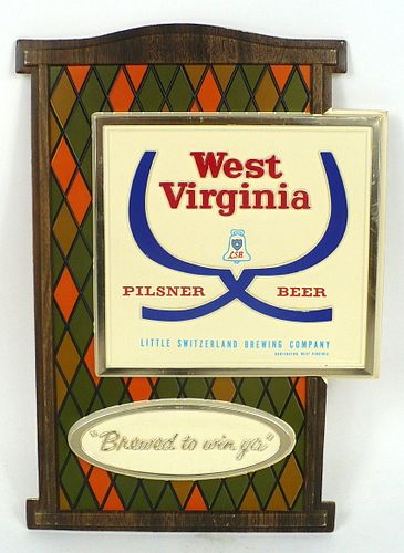 1968 West Virginia Pilsner Beer  Sign