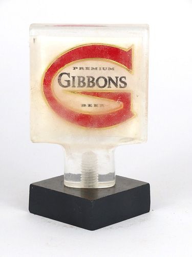 1961 Gibbons Premium Beer  Acrylic Tap Handle