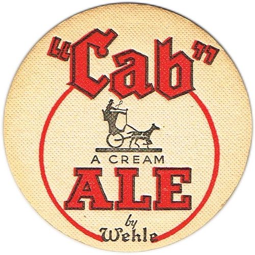 1936 Cab Cream Ale  Coaster CT-WEH-3