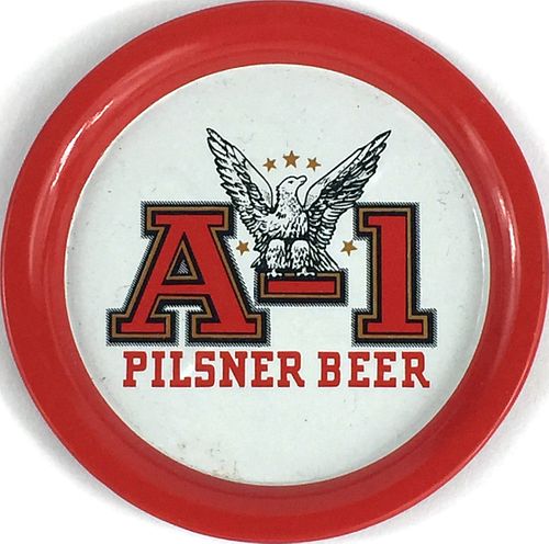 1960 A-1 Pilsner Beer 3½ inch tin Coaster