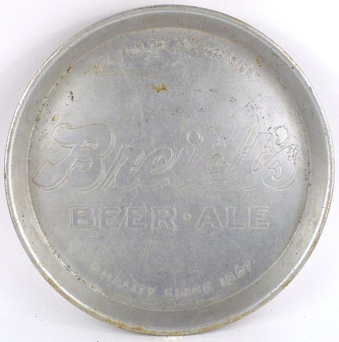 1941 Breidt's Beer-Ale 12 inch tray Serving Tray