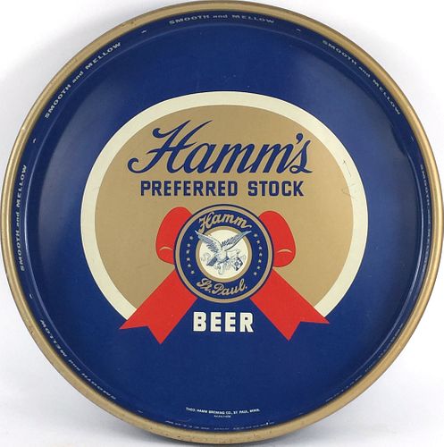 1948 Hamm's Preferred Stock Beer 13 inch tray Serving Tray